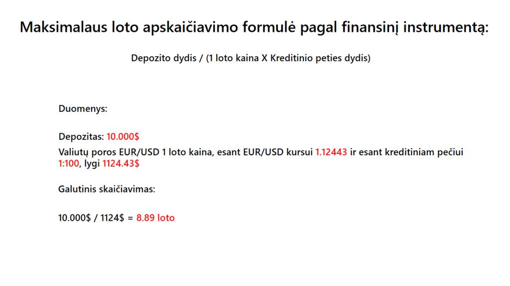 maksimalaus loto apskaiciavimo formule eurusd