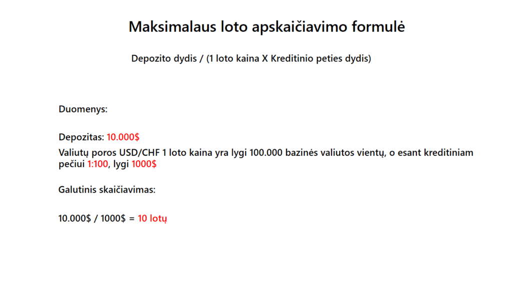 maksimalaus loto apskaiciavimo formule usdchf